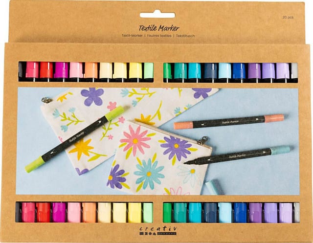 Creativ Company Textile Pens - Extra Colors 20pcs.