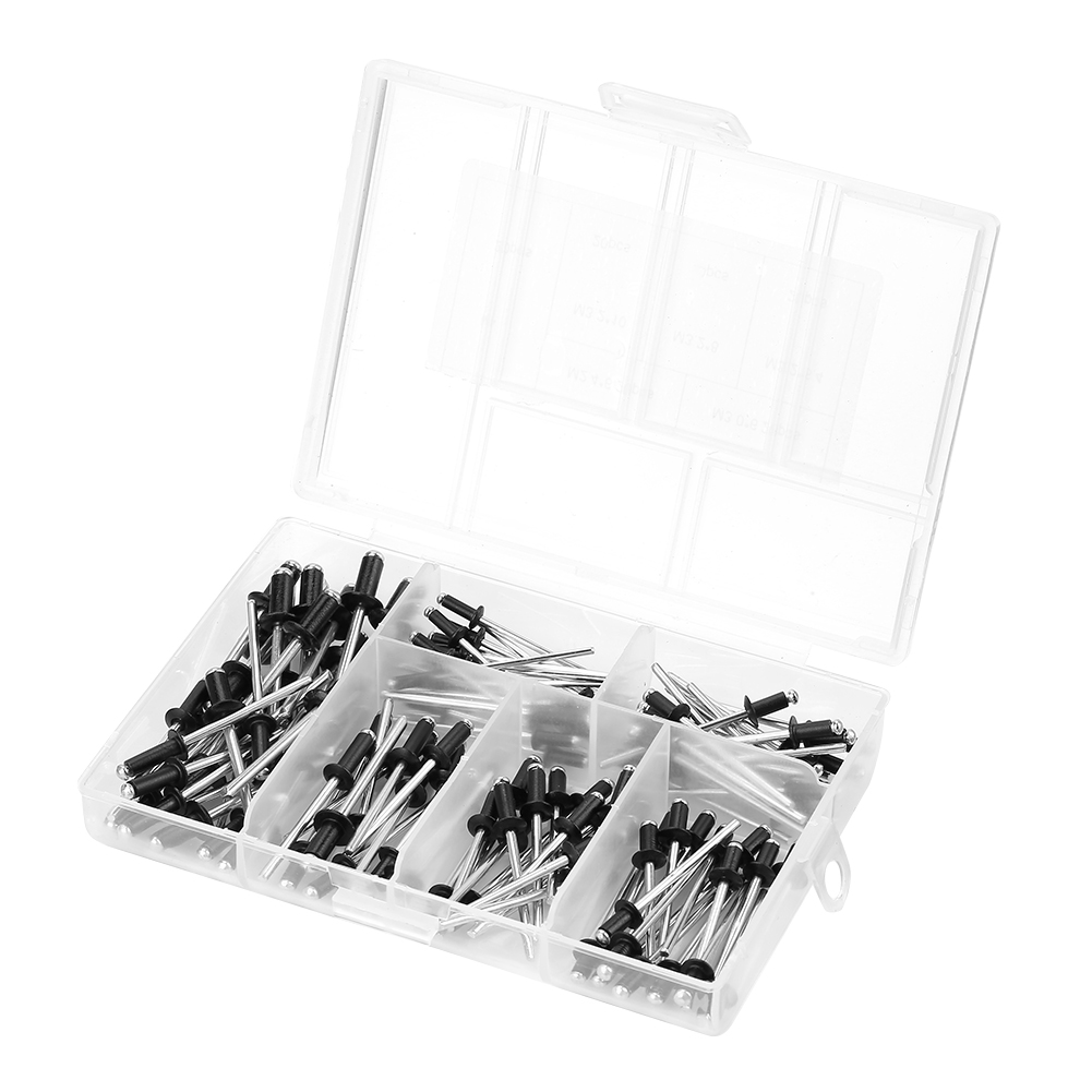 Packung Mit 120 Aluminium-blindnieten M2.4/m3.0/m3.2/m4, Montagesatz Mit Aufbewahrungsbox