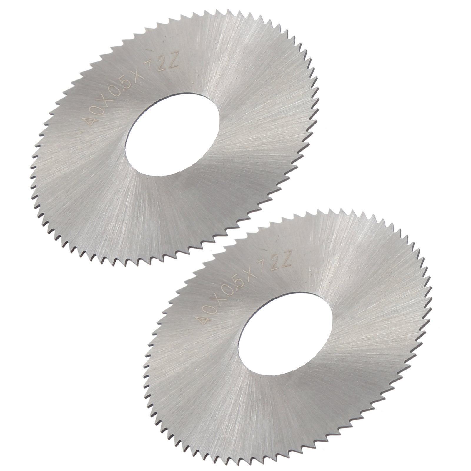 Konvolut Aus 2 Hss-kreissägeblättern (hochgeschwindigkeitsstahl) Für Industrielle Fräsarbeiten, 40 X 0,5 Mm, 72 Zähne