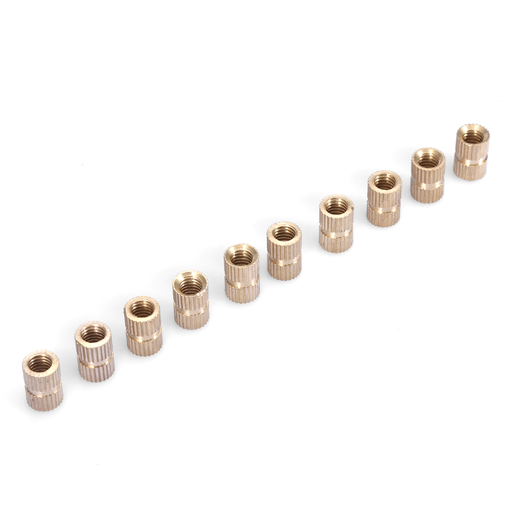 Rändelmuttern Aus Messing, Zylindrische Ausführung M6, Senkkopf, 10 Stück (m6x12mm, Ø8,3mm)