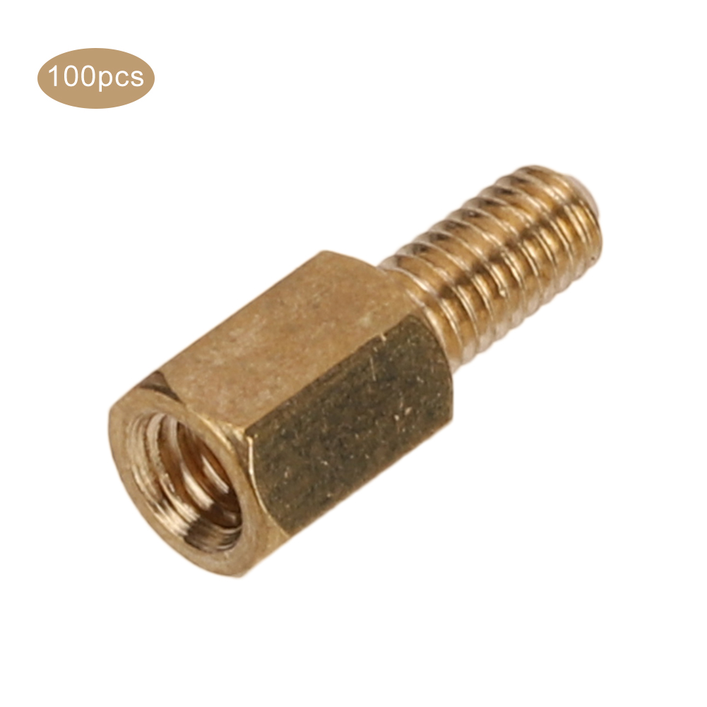 M3-sechskantmuttern Aus Messing, Einzelkopf-kupplungsbuchse, Leiterplatten-austauschset, M3 X 6, 100er-packung