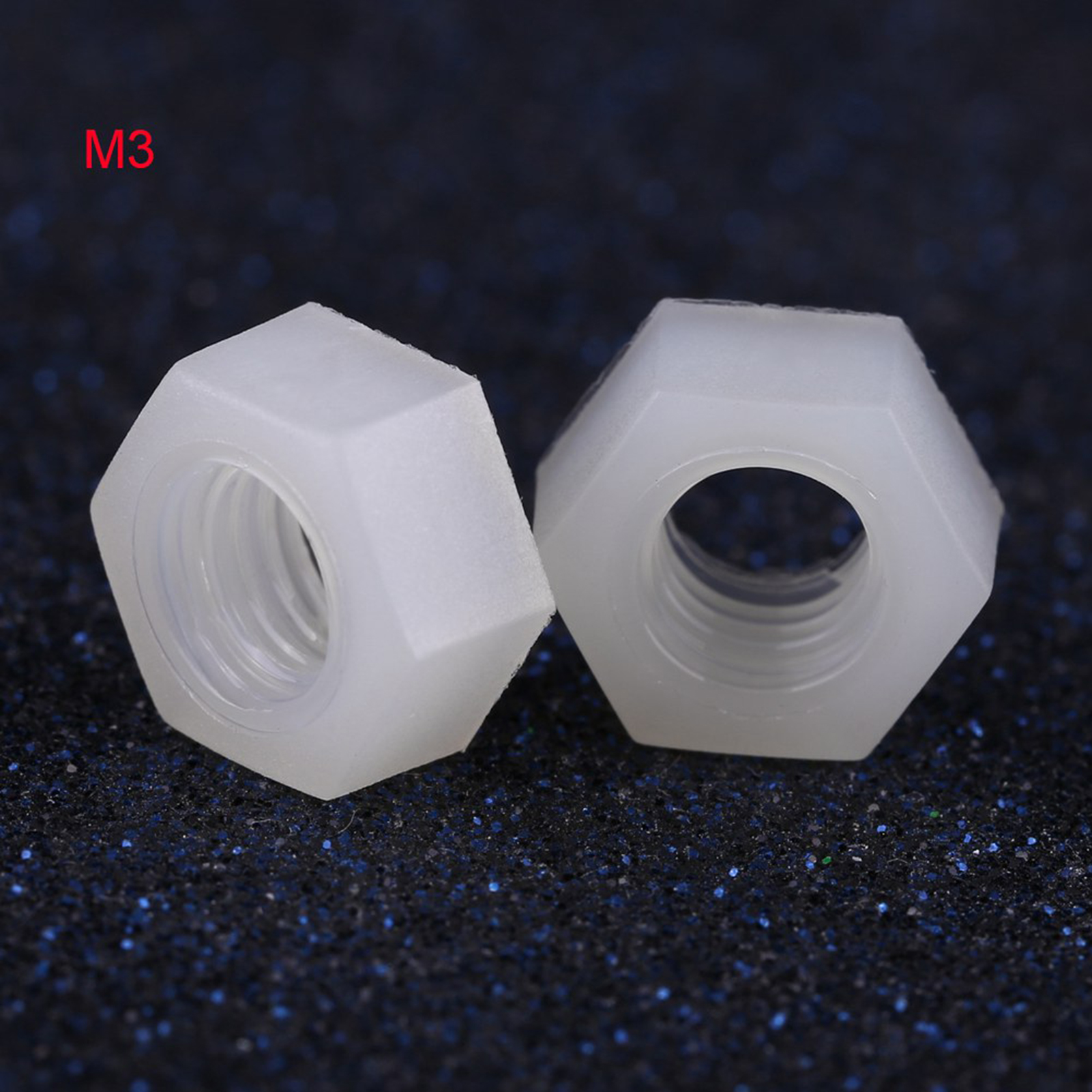 M3-sechskantmuttern Aus Nylon – 100er-packung, Metrisches Gewinde, Professionelles Befestigungselement, Weiß