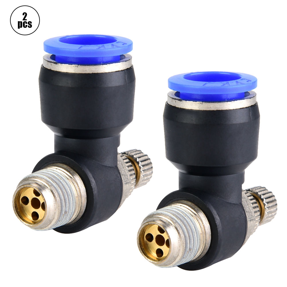 2-teiliger Luftmengenregler, Pneumatische Verschraubung Sl12-02, Drehzahlregelventil Für Schläuche, Druckregler, 12 Mm