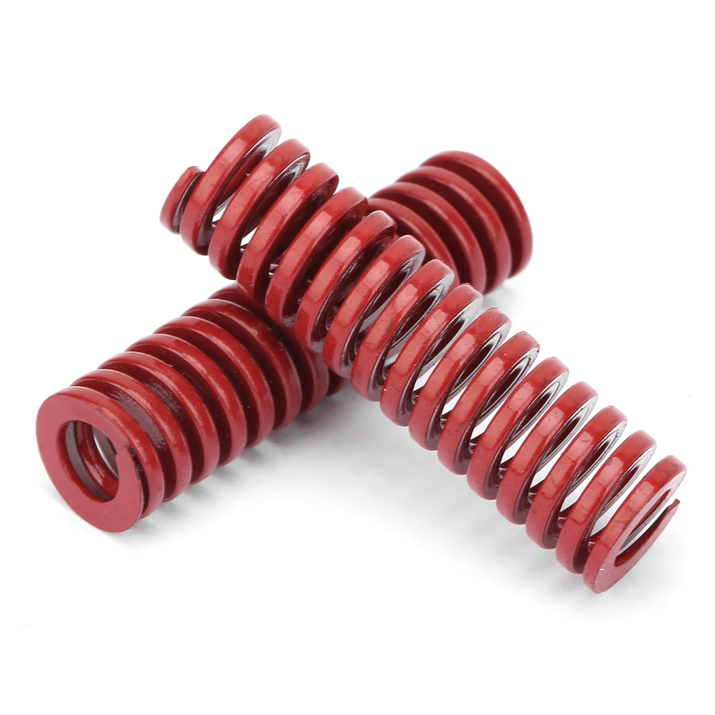Rote Stahlformfedern, Hohe Präzision, Mittlere Belastung, Außendurchmesser 10 Mm, Innendurchmesser 5 Mm, Länge 80 Mm, 2er-set