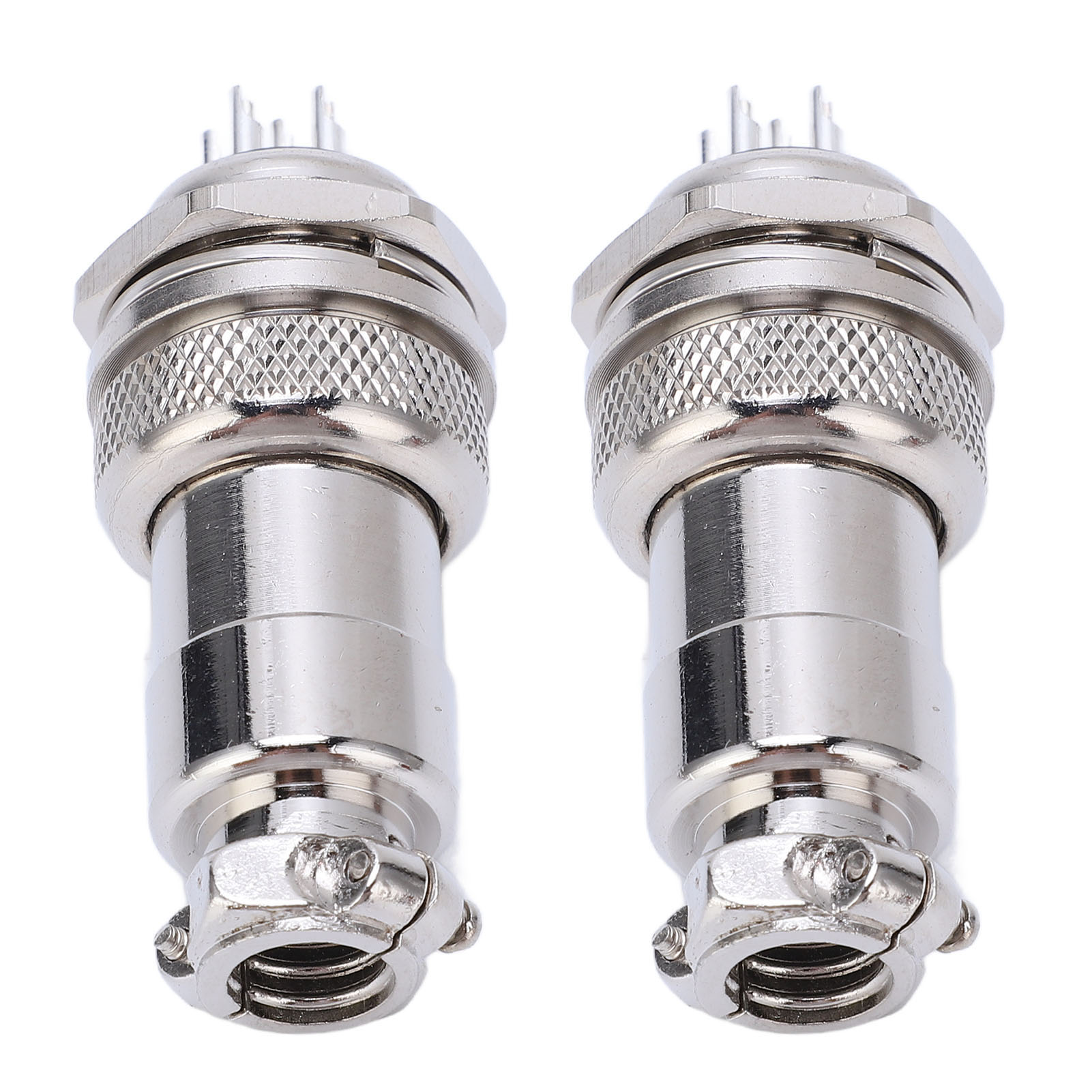 Luftfahrtstecker, 2 Stück, Zinklegierung, 20-mm-buchse/stecker, 6-poliger Ac/dc-stecker (250 V)