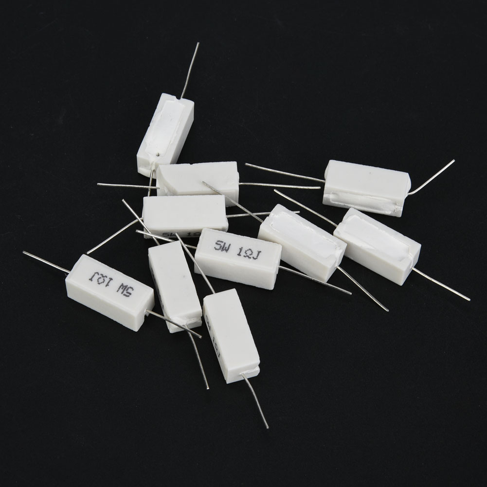 5w 1r Widerstand (10 Stück), Isolierte Elektronische Bauteile, 5% Genauigkeit Zementwiderstand