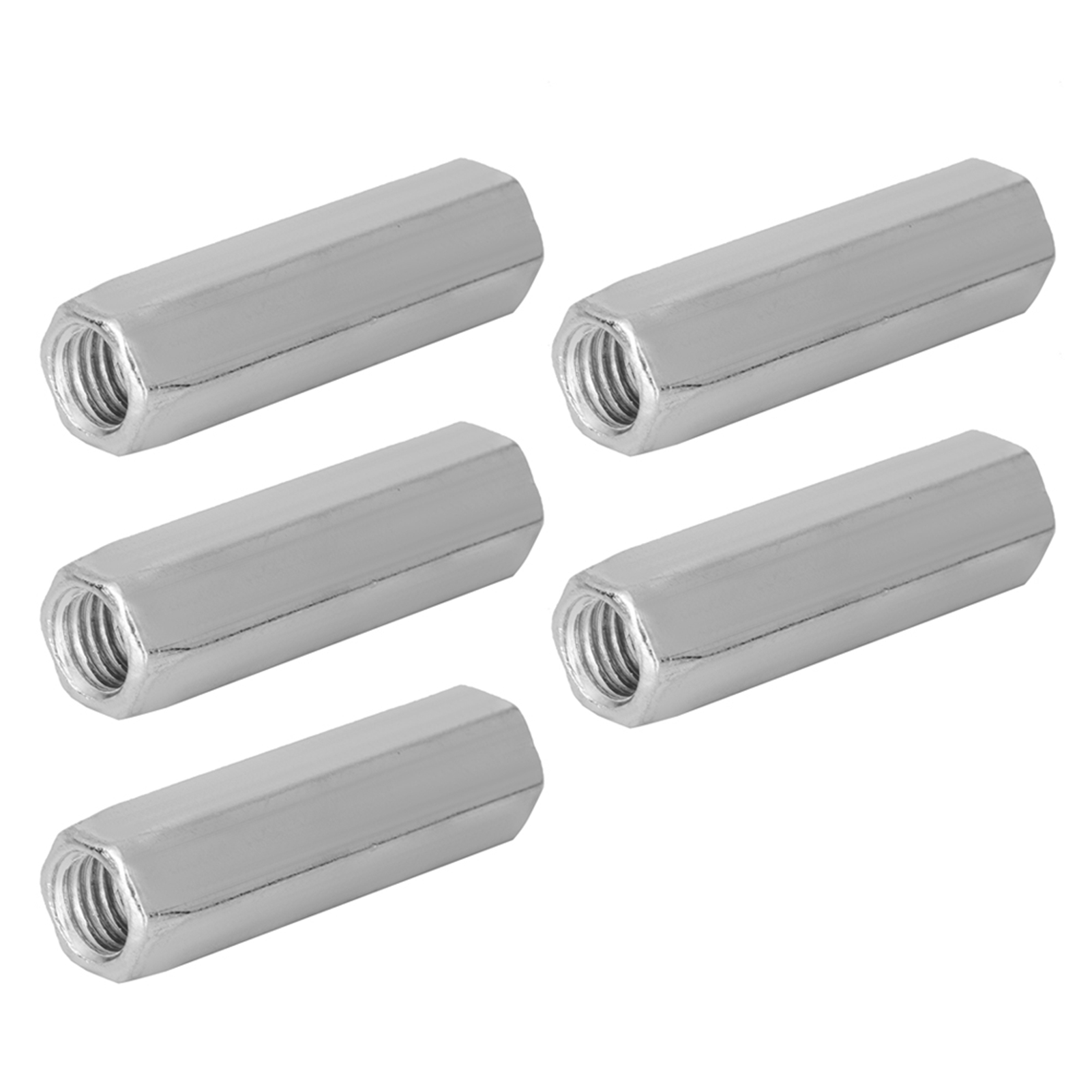 Satz Mit 5 Verzinkten Sechskantmuttern Aus Stahl M10x40/50, Metrisches Gewinde Für Schraubverbindungen (m1040)