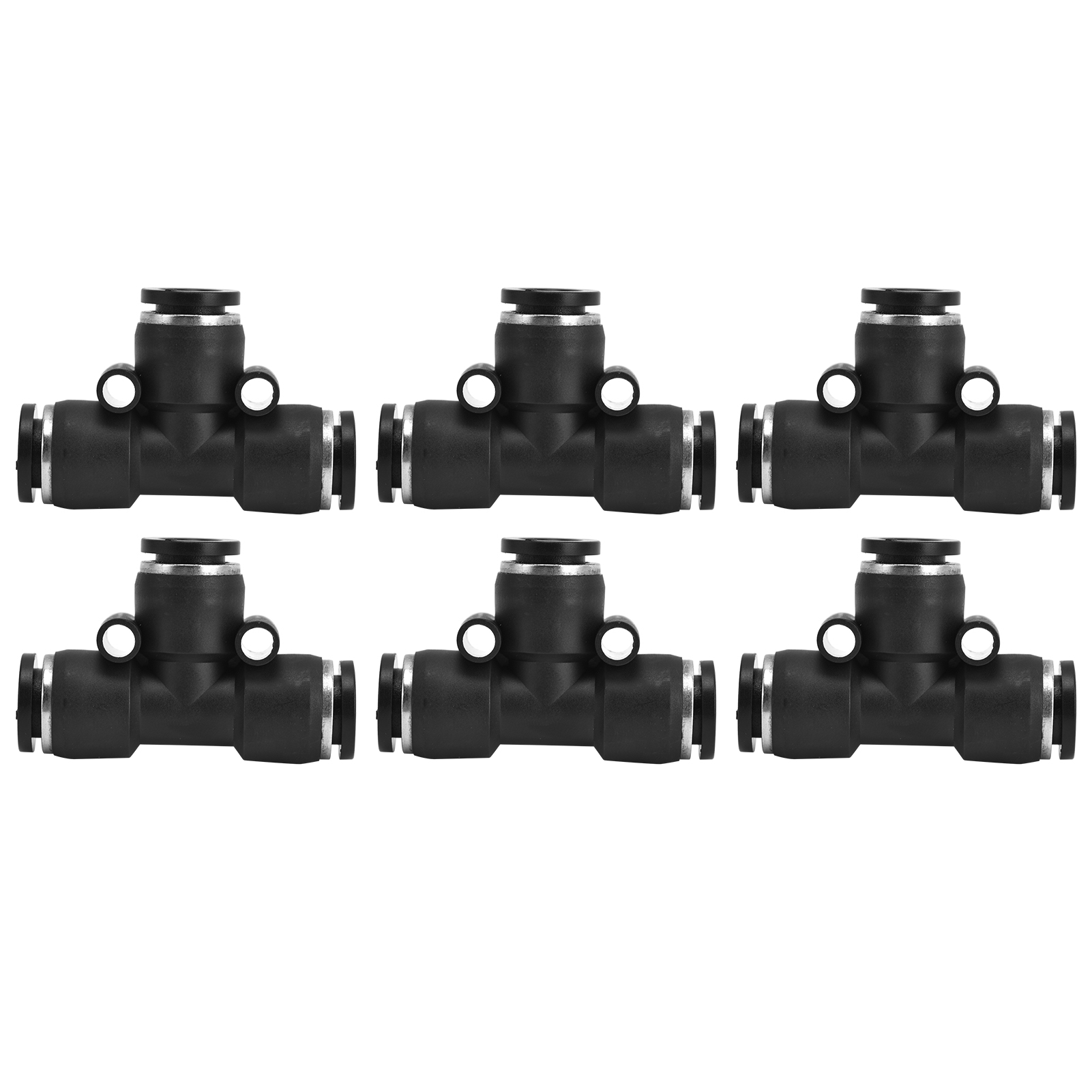 10 Robuste Pvc-pneumatikverschraubungen, Stabile Abdichtung, Korrosionsbeständigkeit, 6-mm-kompressorzubehör