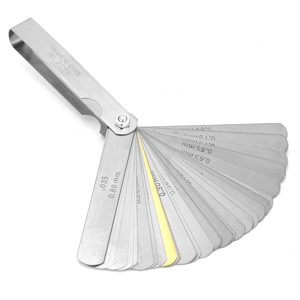 Metrisches Dickenmessgerät Mit 32 Klingen, 0,04–0,88 Mm Edelstahl, Spaltmesswerkzeug