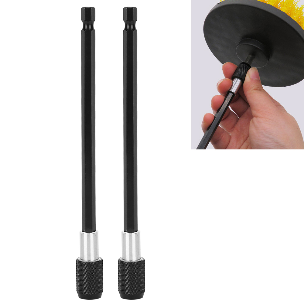 Set Mit 2 Schnellwechsel-sechskantschraubendreherbits, 150 Mm Selbstverriegelnde Verlängerung Für Bohrmaschinen