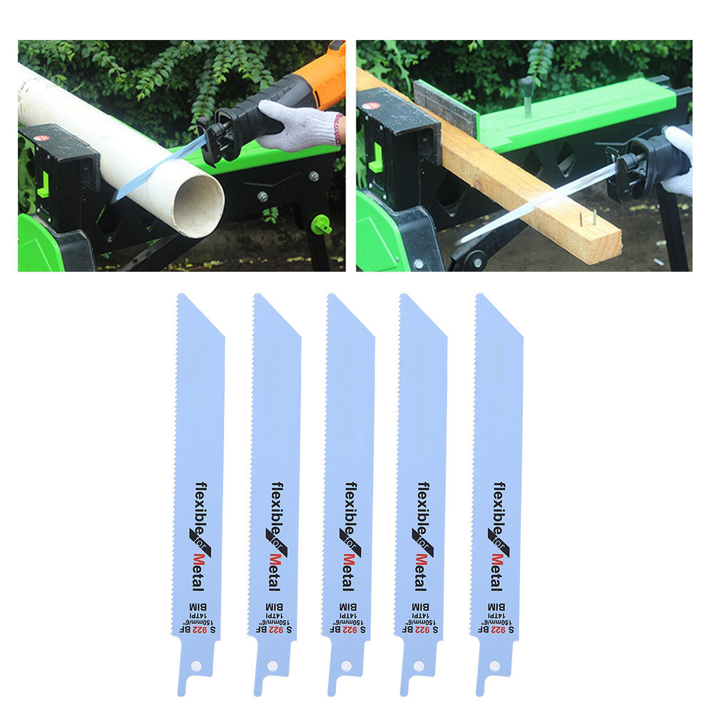 5-teiliges 150-mm-metall-säbelsägeblatt-set Für Holzbearbeitungs- Und Elektrowerkzeuge S922bf