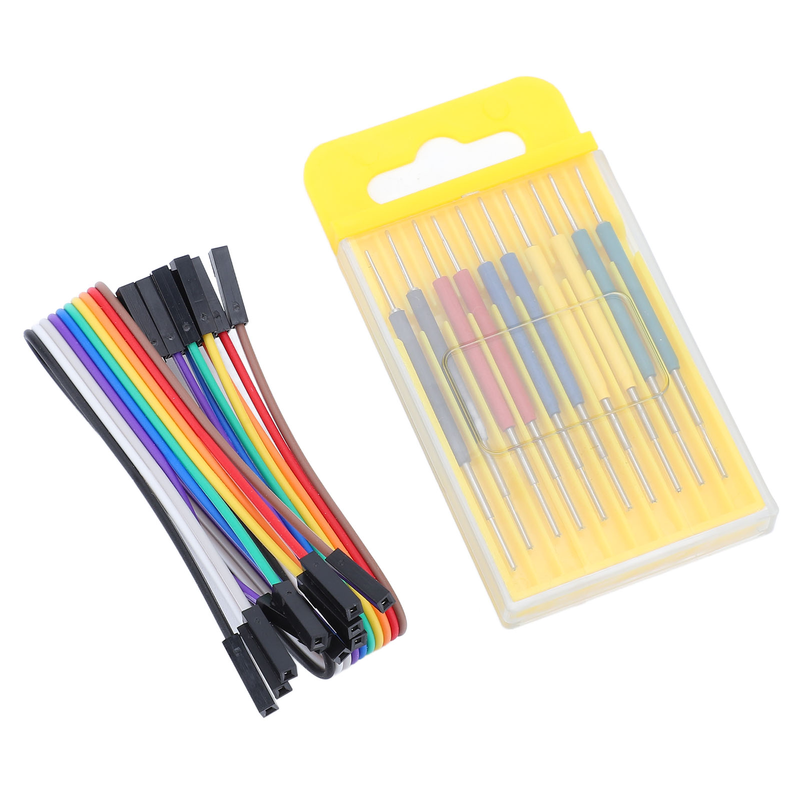 Set Mit 10 Mini-smd-testklemmen Mit Haken Für Logikanalysatoren, Silikon-jumperkabel Mit Steckverbindern, Bündel Flexibler Kabel