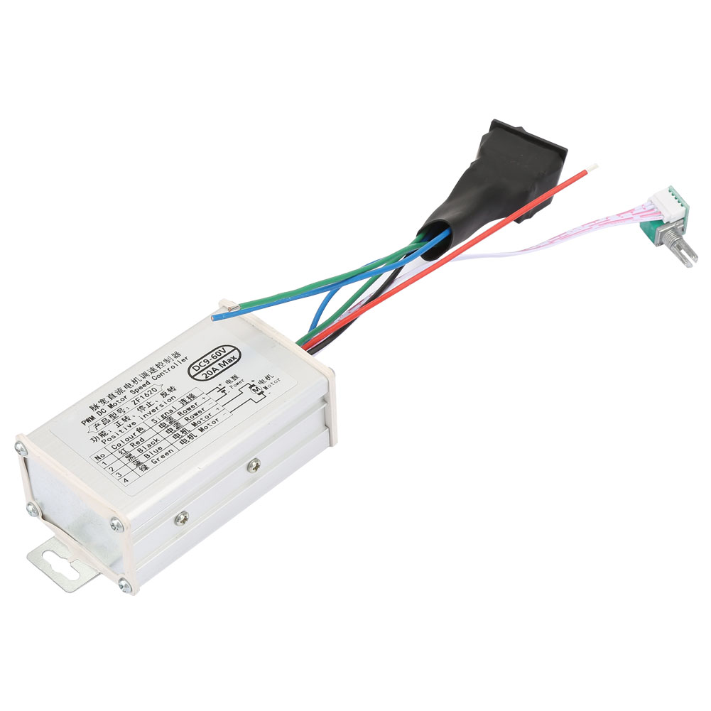 Drehzahlregler Für Gleichstrommotor 20 A, 9–60 V, 15 Khz, Metallgehäuse, Rechts-/linkslauf