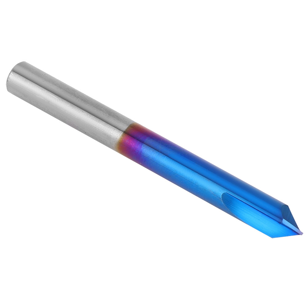 90°-fasenfräser, 2 Schneiden, Blaue Beschichtung, Vollhartmetall, Handwerkzeug, Ø5 X 50 Mm