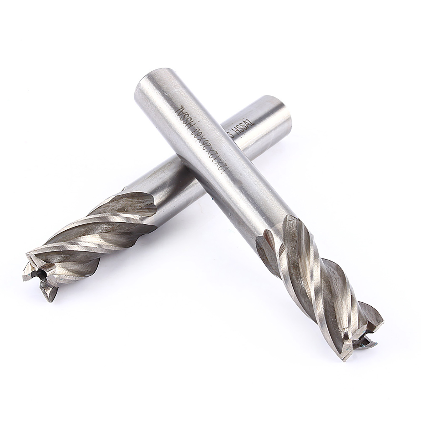 Hss-schaftfräser, 12 Mm, 2 Größen, 4-schneidig, Gerader Schaft, Hochwertiges Cnc-schneidwerkzeug