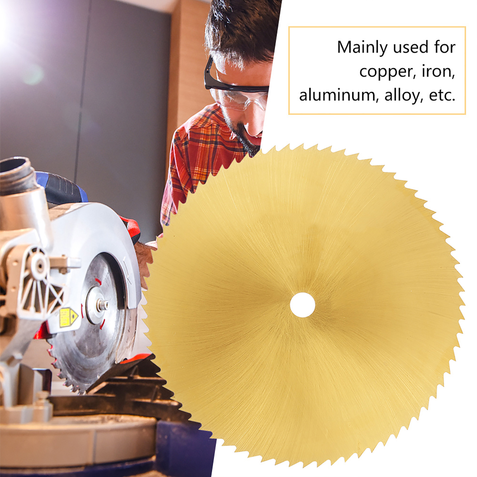 80-mm-hochgeschwindigkeits-sägeblatt Aus Goldstahl, Zum Schleifen Von Metall, Holz Und Kunststoff, Mit 6-mm-spannfutter