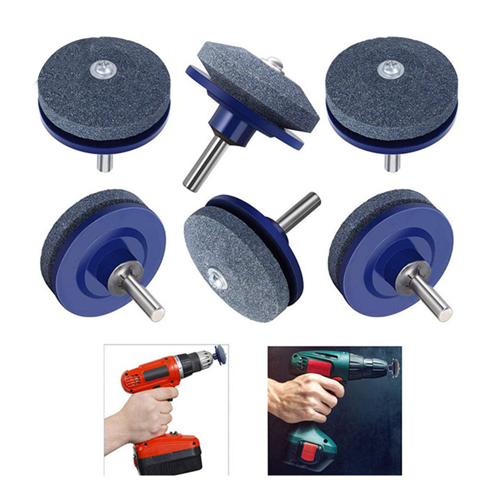 Rasenmähermesserschärfer, Verschleißfest, Hohe Härte, Universell Für Elektrische Und Handbetriebene Bohrmaschinen, Blau