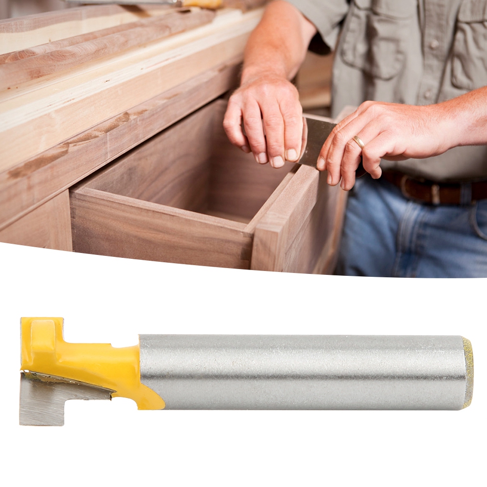 8-mm-t-nutfräser Für Holz, 45°-hartmetallspitze, Stahlkörper, Hardware-zubehör, 1/2-zoll-einschaft