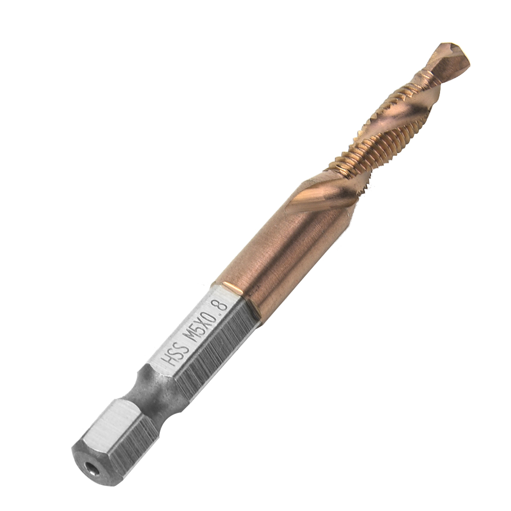 Hss 6,35 Mm Sechskantschaftbohrer/gewindebohrer, Kombigewindebohrer Für Interne Spanabfuhr (m5)
