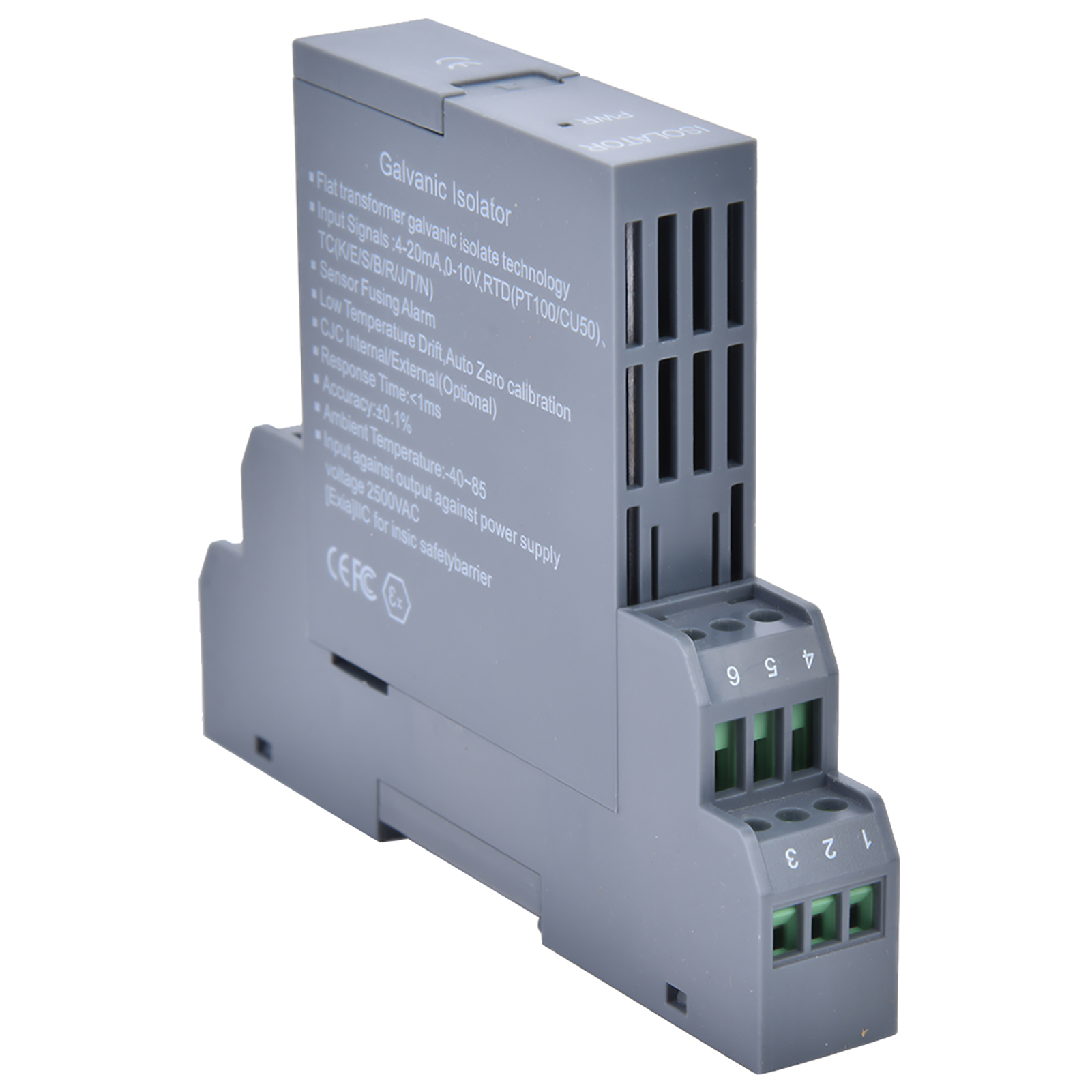 Glc Spannungs-strom-signaltransmitter-isolator, 1 Eingang 1 Ausgang, Steckbarer Stromverteiler, Dc 4-20ma, Industriewandler.
