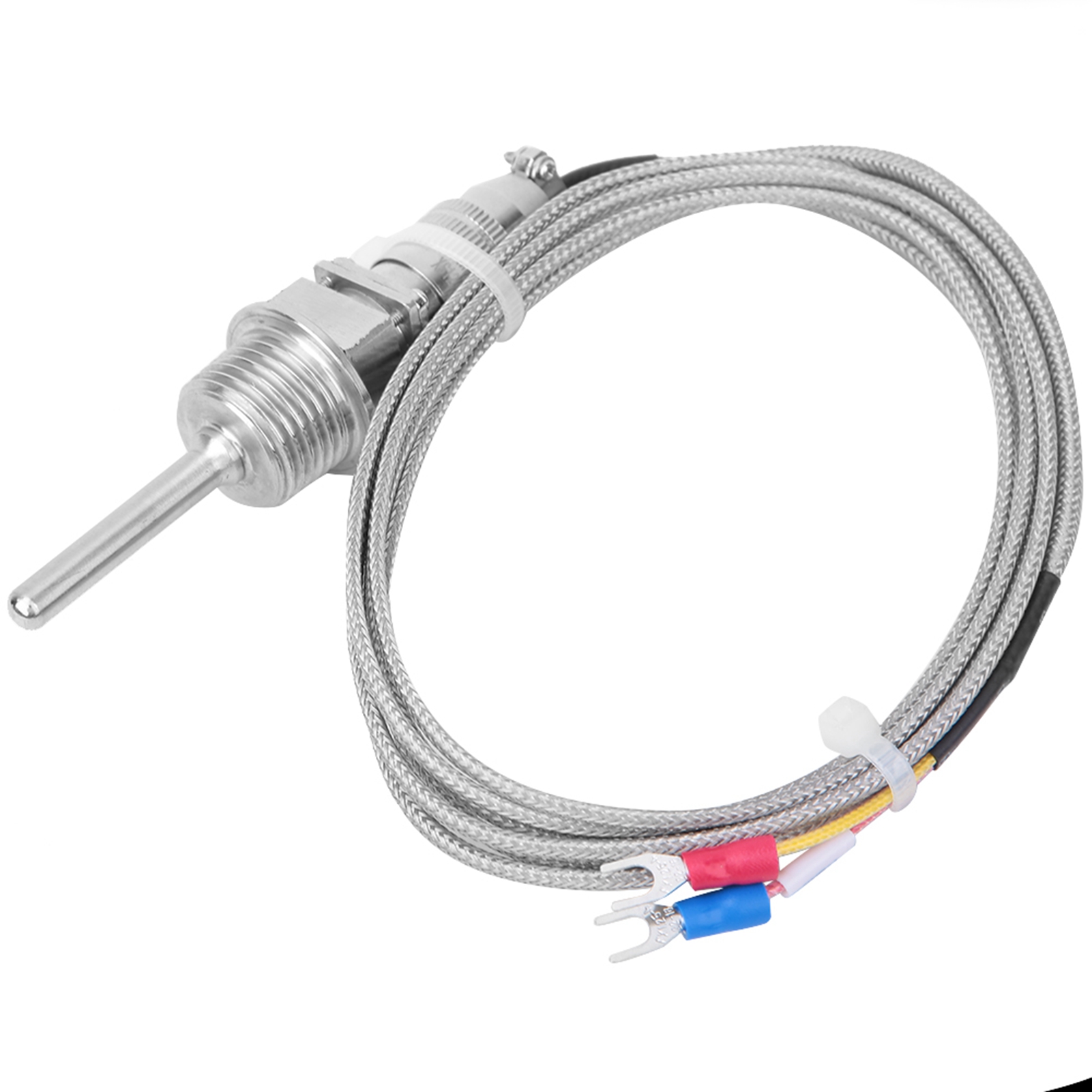 Temperaturfühler Typ K (rtd), Edelstahl-thermoelement, 1/2-zoll-npt-sonde, Abnehmbarer 3-poliger Stecker Mit 2 M Kabel