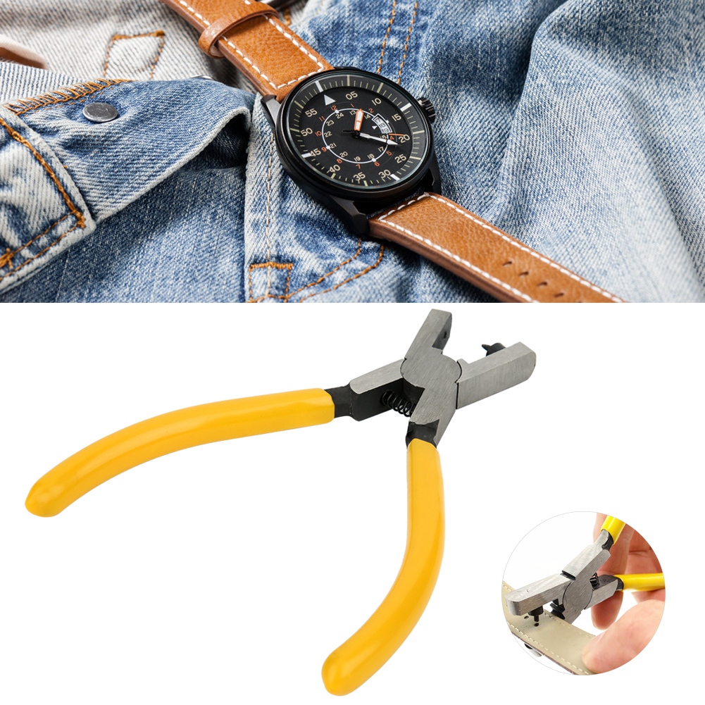 Uhrenarmbandlocher, Gelbe Ösen, Ledergürtelreparaturwerkzeug, Glied Und Armband