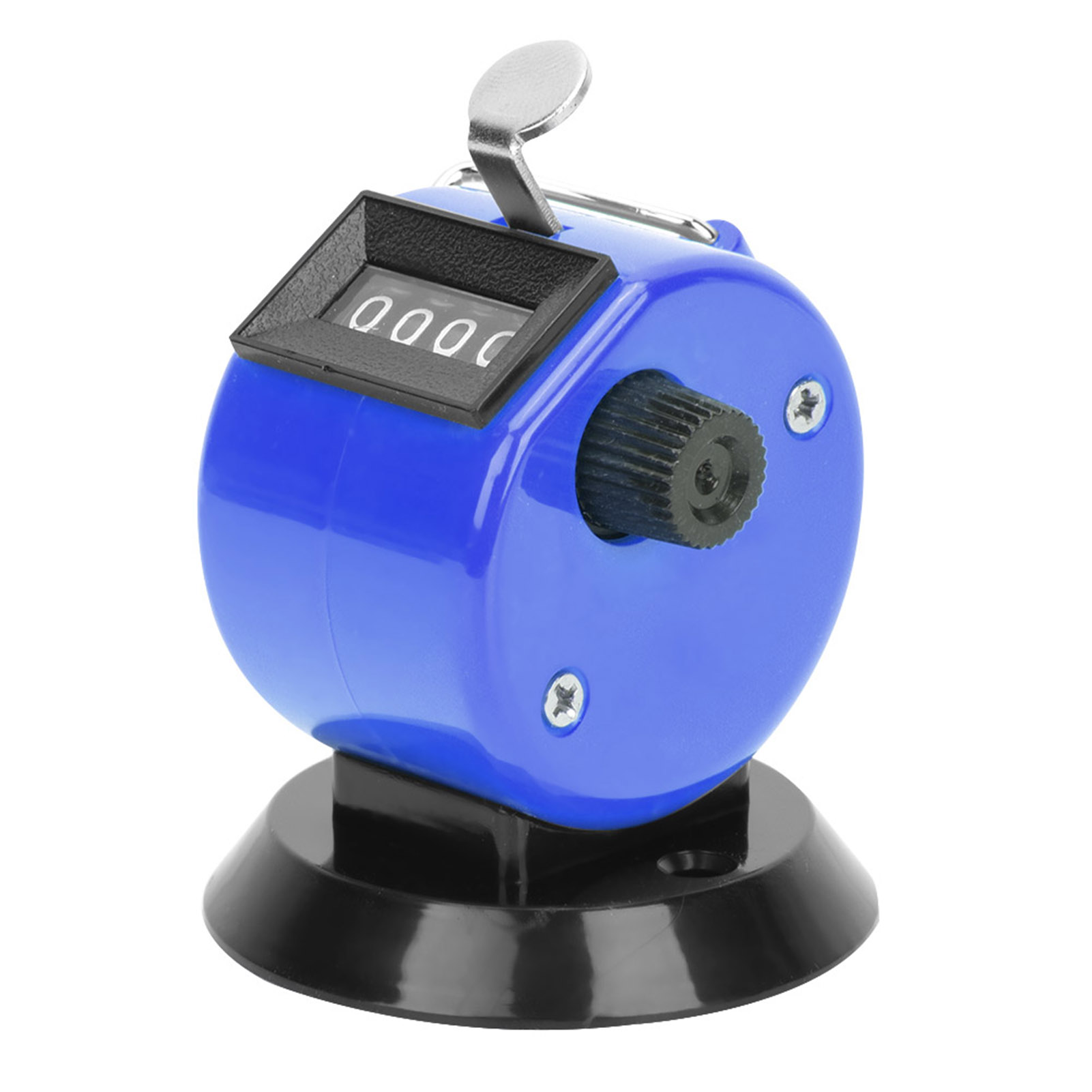 Berm 4-stelliger Handzähler, Abs-gehäuse, Taschenformat, Mechanisches Zählwerkzeug Mit Haken, Blau