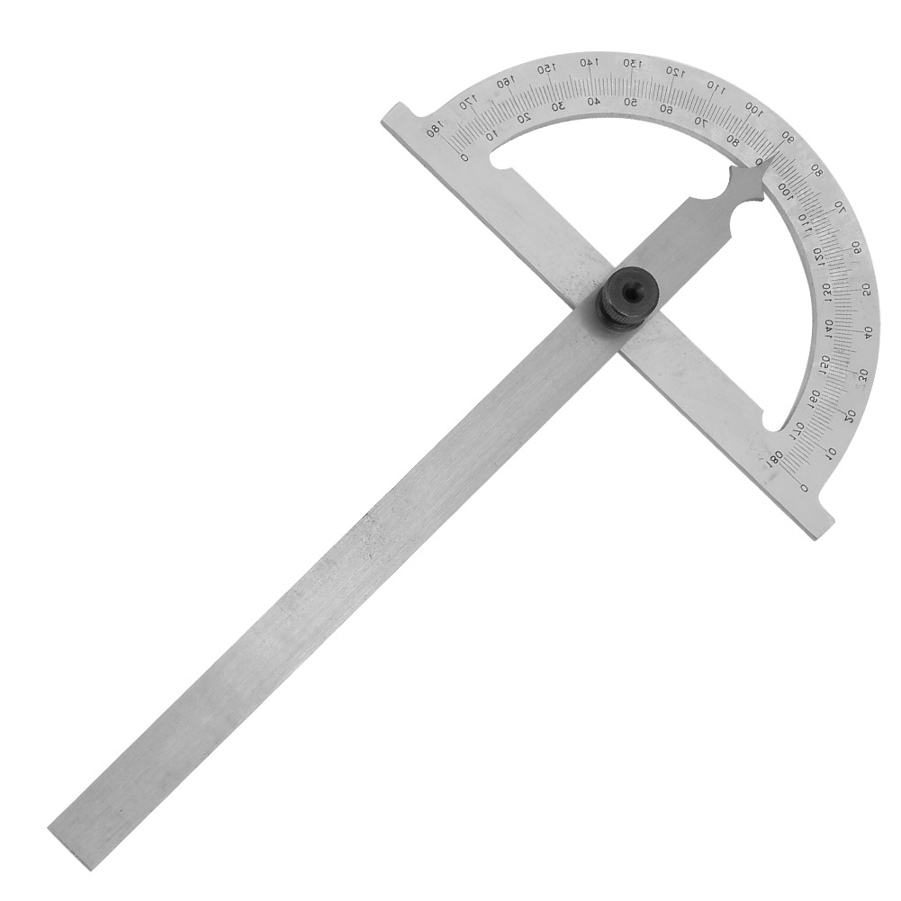 Verchromter, Drehbarer Winkelmesser Aus Stahl, 80 X 120 Mm