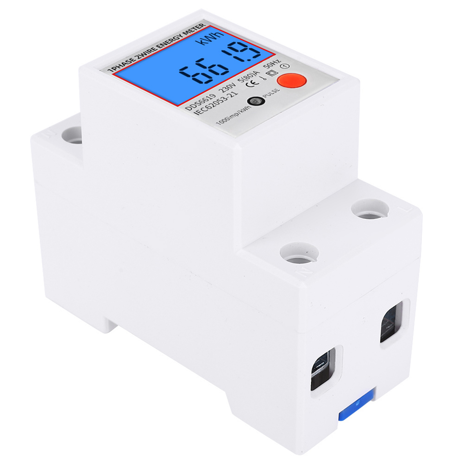 Multifunktions-einphasen-energiezähler Mit Hintergrundbeleuchtetem Digitaldisplay, Spannung/strom 230 V 50 Hz
