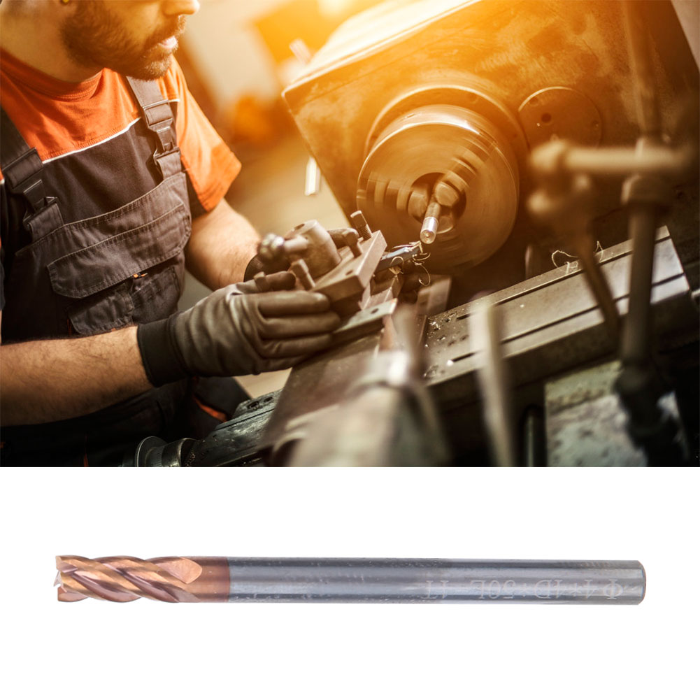 4-mm-schaftfräser Aus Wolframkarbid, 4 Zähne, Nanobeschichtet, Cnc-schaftfräser Für Metalle, 5-teiliger Satz, Präzisionsschnitt