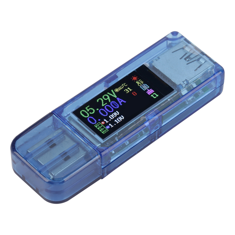 Ruideng At34 Usb-tester, Voltmeter Und Amperemeter Mit Farb-lcd-bildschirm, Ladestrommesser, Usb 3.0-multimeter