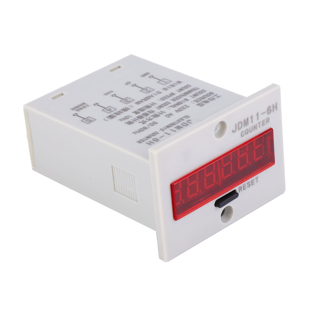 Jdm11-6h 6-stelliger Elektronischer Zähler, Digitale Led-anzeige, Zähler Mit Relais Und Messumformer, 220-v-wechselstromversorgung