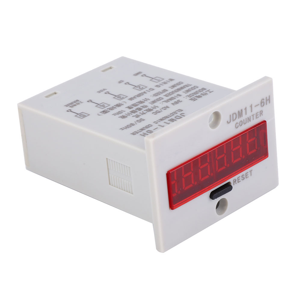 Jdm11-6h 6-stelliger Elektronischer Zähler Mit Led-digitalanzeige, Relais, Messumformer Und Ac/dc 36v Zählkapazität