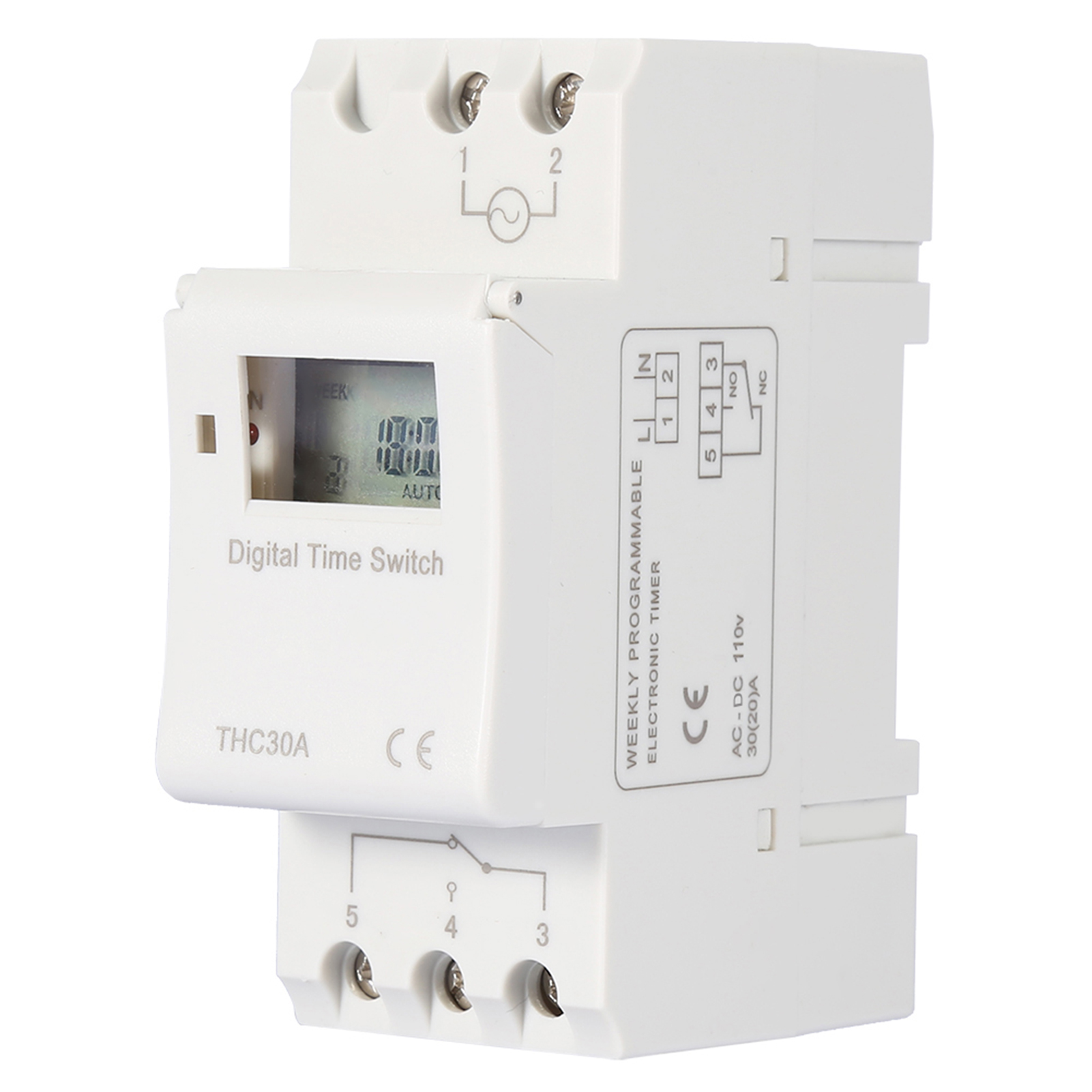 Thc 30a Digitaler Programmierbarer Schalter Elektronischer Timer (110v)