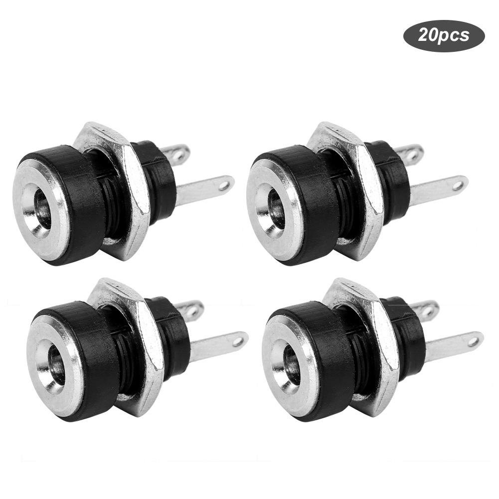Dc-022b Buchse, 20 Stück, 5,5 X 2,1 Mm Netzstecker Mit Kupfermutter, Einbaubuchse
