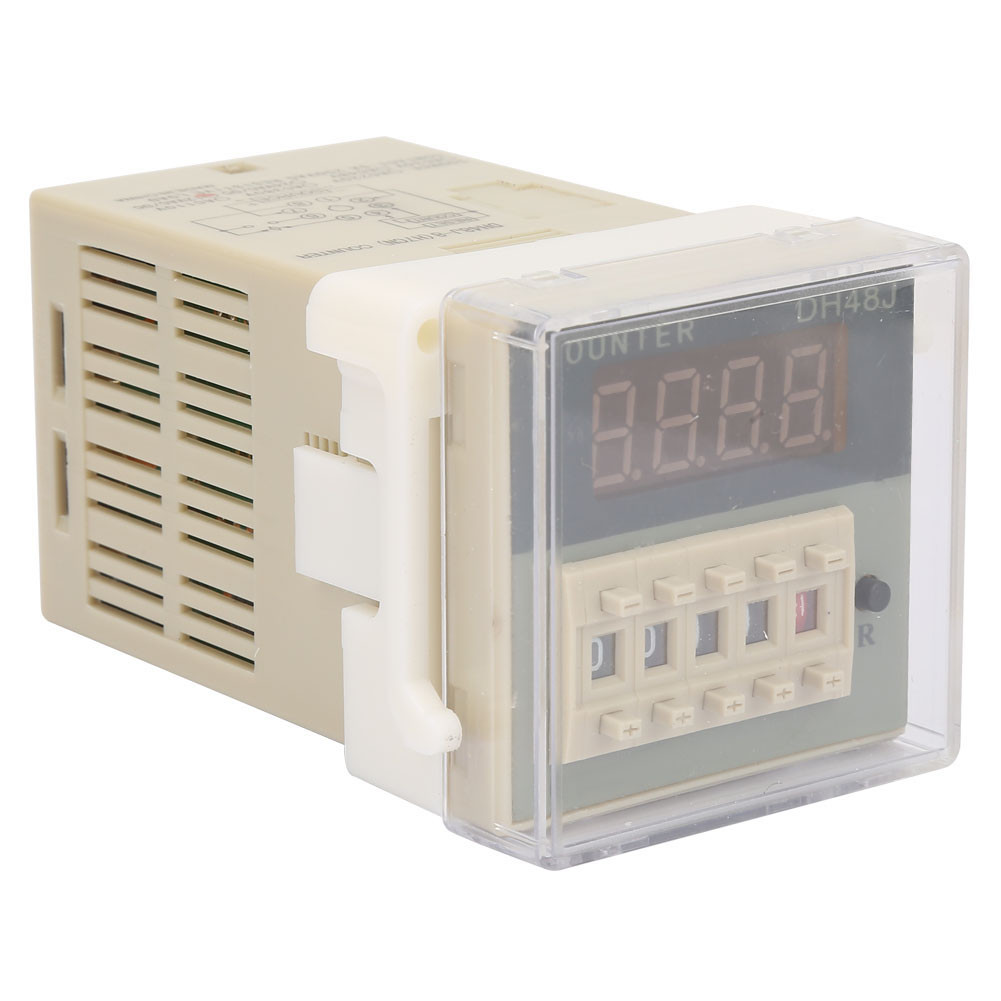 Dh48j-8 8-poliger Digitaler Lcd-zähler Mit Zeitverzögerungsrelais, 0-999900 (12v Ac/dc)