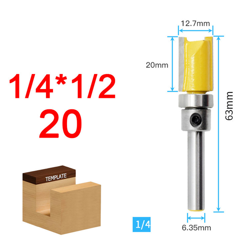 1/4"-bündigfräser Für Holzbearbeitung, 20-mm-fräswerkzeug
