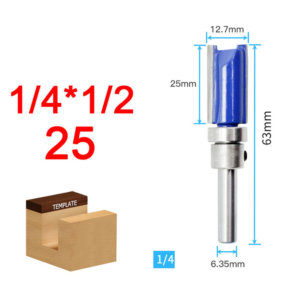1/4"-bündigfräser Für Holzbearbeitung, 25-mm-fräswerkzeug