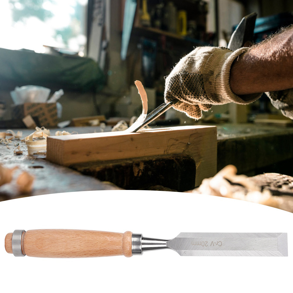 Holzmeißel Aus Chrom-vanadium-stahl, Holzbearbeitungswerkzeug Mit Ergonomischem Griff, 20-mm-klinge, Professioneller Meißel Für Die Holzbearbeitung