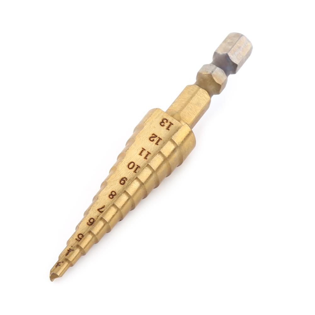 Hss-titan-stufenbohrer 3–13 Mm, Sechskantschaft-lochschneider, Elektrowerkzeug, Hochgeschwindigkeitsbohrer, 1 Stück