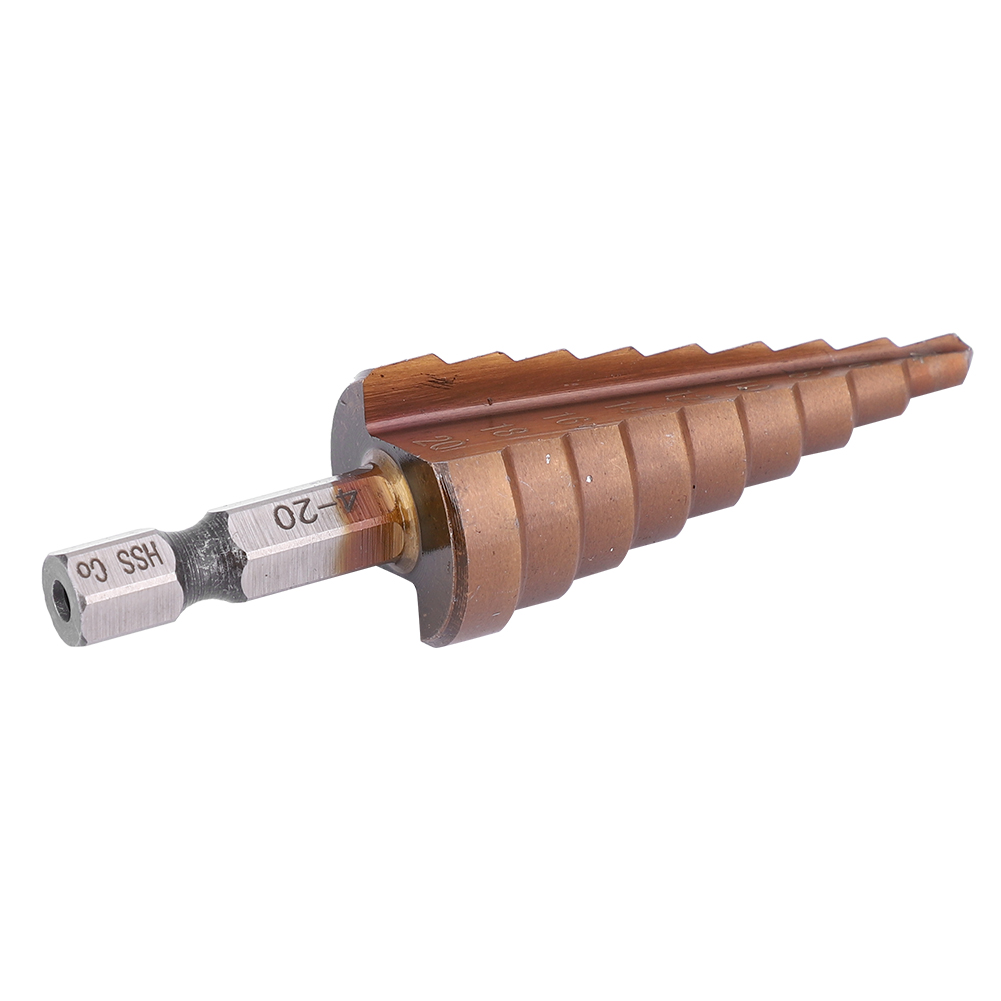 M35 Multifunktions-stufenbohrer Aus Hss Mit Kobaltbeschichtung, Sechskantschaft, Lochschneider 4–20 Mm