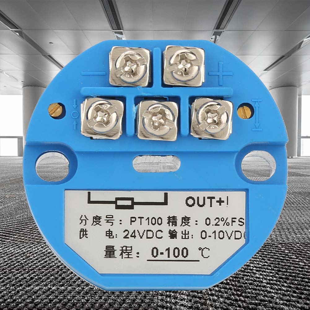 Pt100-temperatursensor -50 Bis 400 °c, Dc24v-transmitter, 0-10v-ausgang