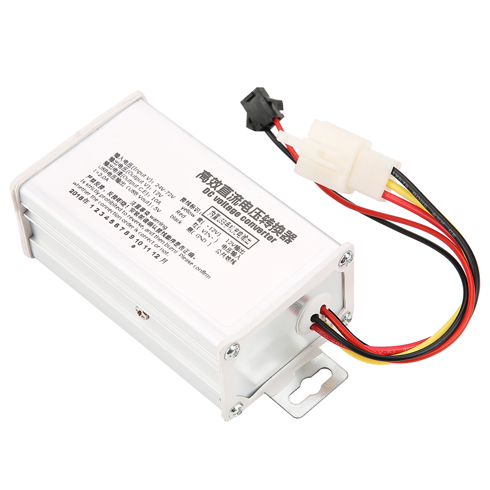 24v-72v Auf 12v 10a Dc-abwärtswandler Mit 5v 2a Usb-anschluss, Netzteilmodul