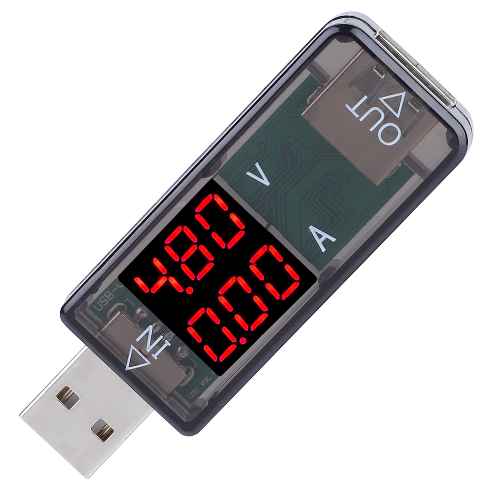 Usb-tester Voltmeter Amperemeter Multimeter Mit Farb-lcd-bildschirm Und Ladegerät (schwarz)