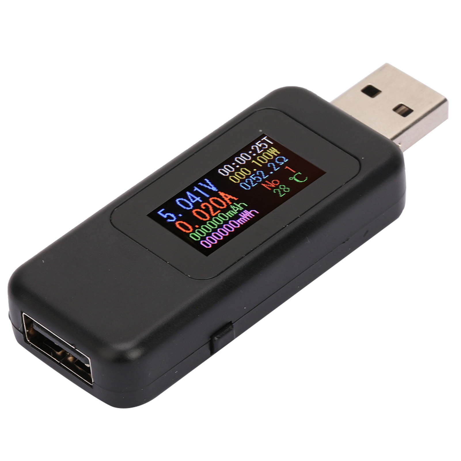 Usb-lcd-tester, Ladegerät, Detektor, Digitales Voltmeter, Amperemeter, Dc 4-30v, Schwarz