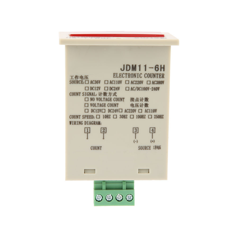 Elektronischer Zähler Jdm11-6h Mit 6-stelliger Anzeige, 12v Dc-netzteil