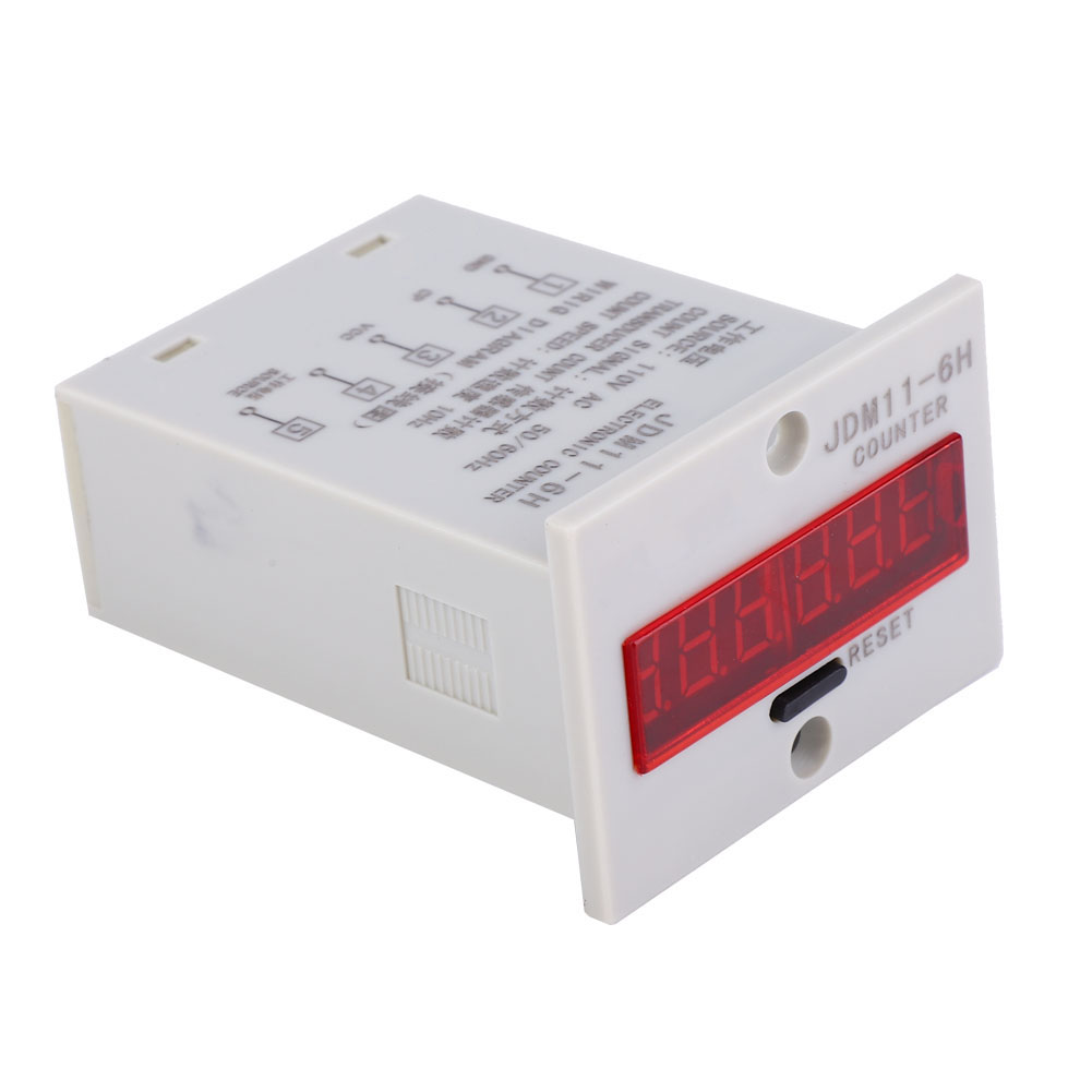Elektronischer Zähler Jdm11-6h, 6-stellige Led-anzeige, Digitaler Relaiszähler, Ac110v-zählung