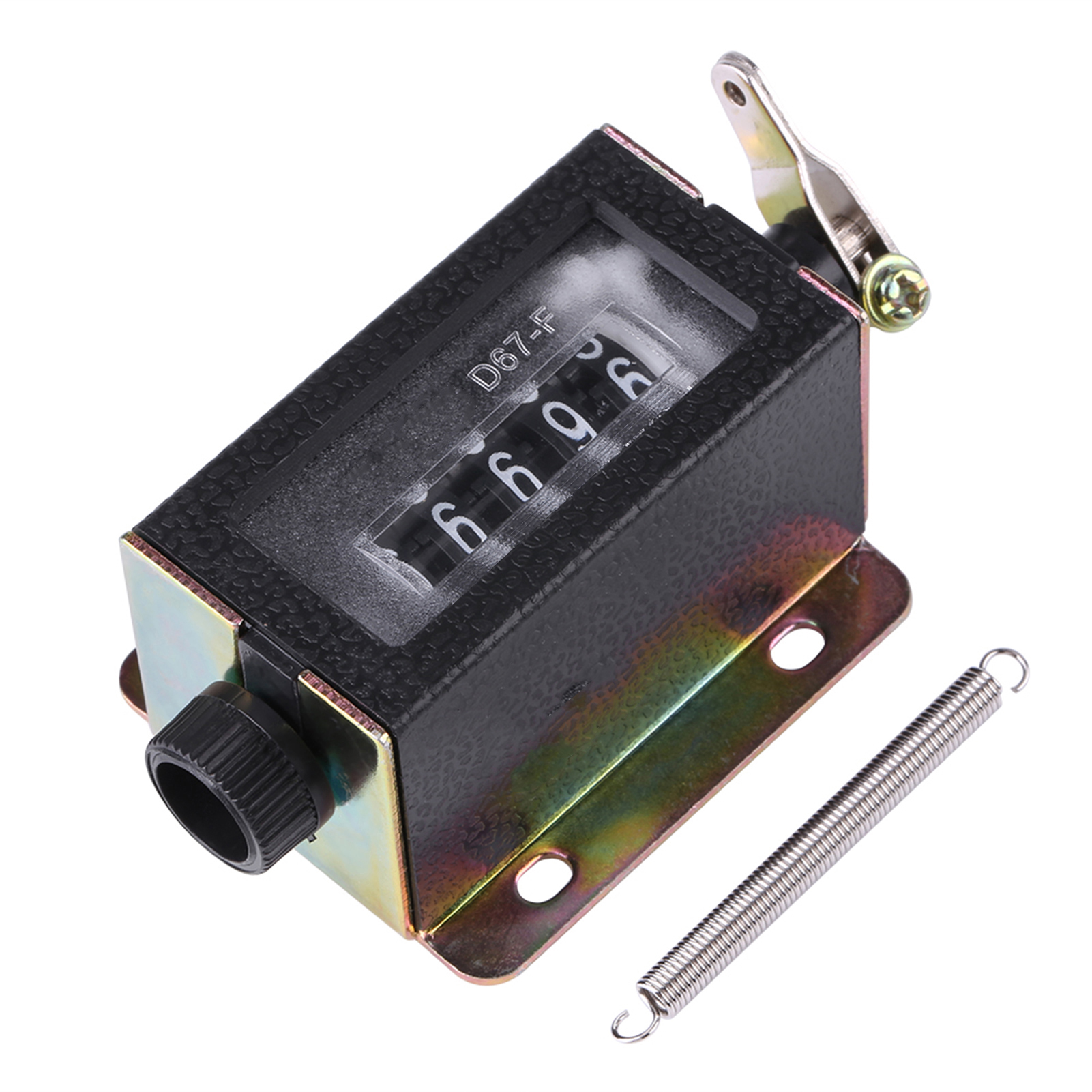 Mechanischer 5-stelliger Handzähler D67-f, Rückstellung Durch Ziehen, Manuelle Entriegelung