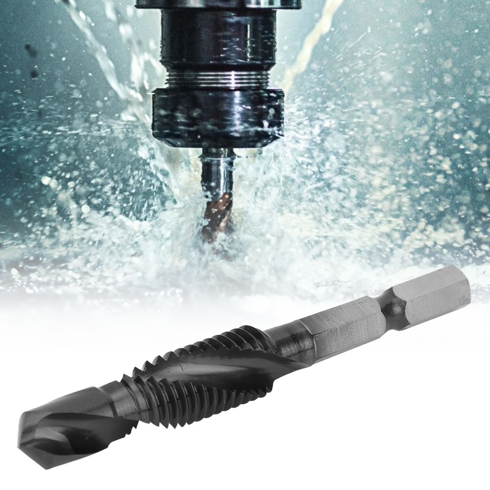 Multifunktionsschraubendreher Mit M10 X 1,5 Kombinationsbohrer-gewindebohrer, Integriertem Bohrerset, Tiain-beschichtung, Für Metall Und Stahl, Für Den Professionellen Einsatz Und Heimwerker.