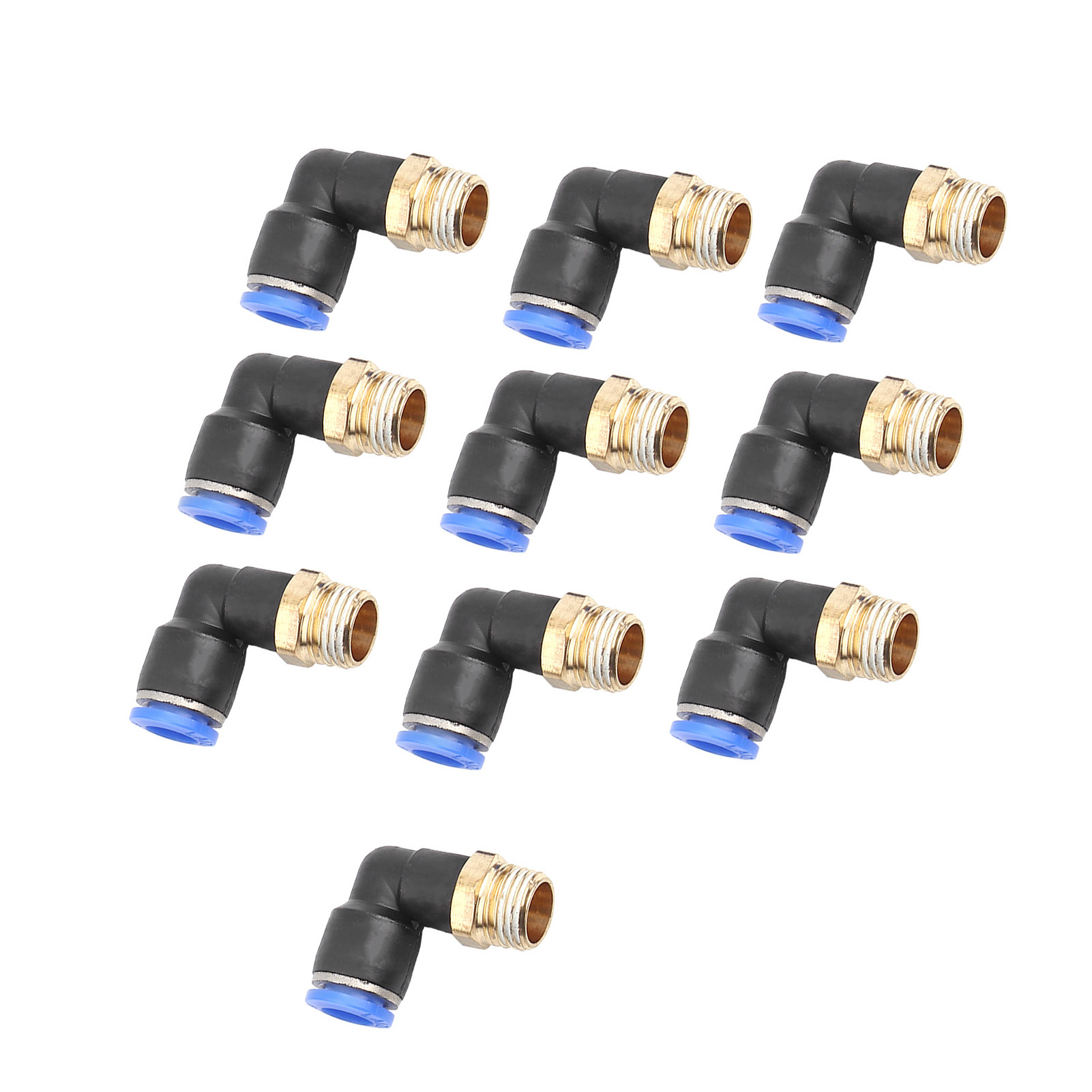 8-mm-schnellkupplungs-winkelstück Für Druckluft Mit G1/4-gewinde, 10er-packung Druckluftadapter